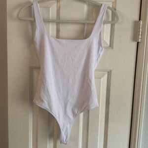 Zara White Body Suit Top M